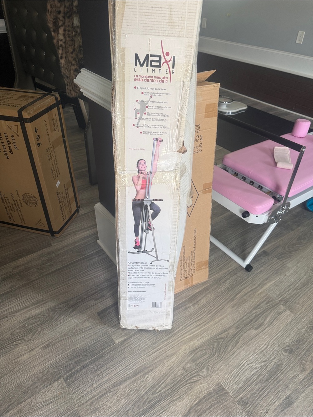 Vertical Climbing Machine - Pink/Black